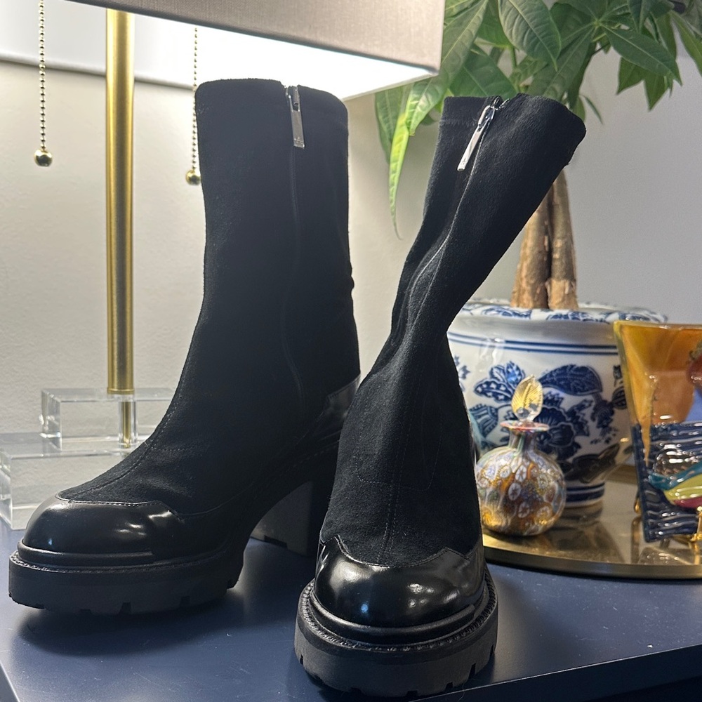 Aquatalia Black Heeled Boots